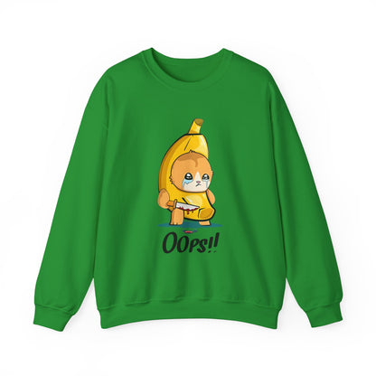 Oops!! Banana Kitty Sweatshirt - Unisex Heavy Blend™ Crewneck