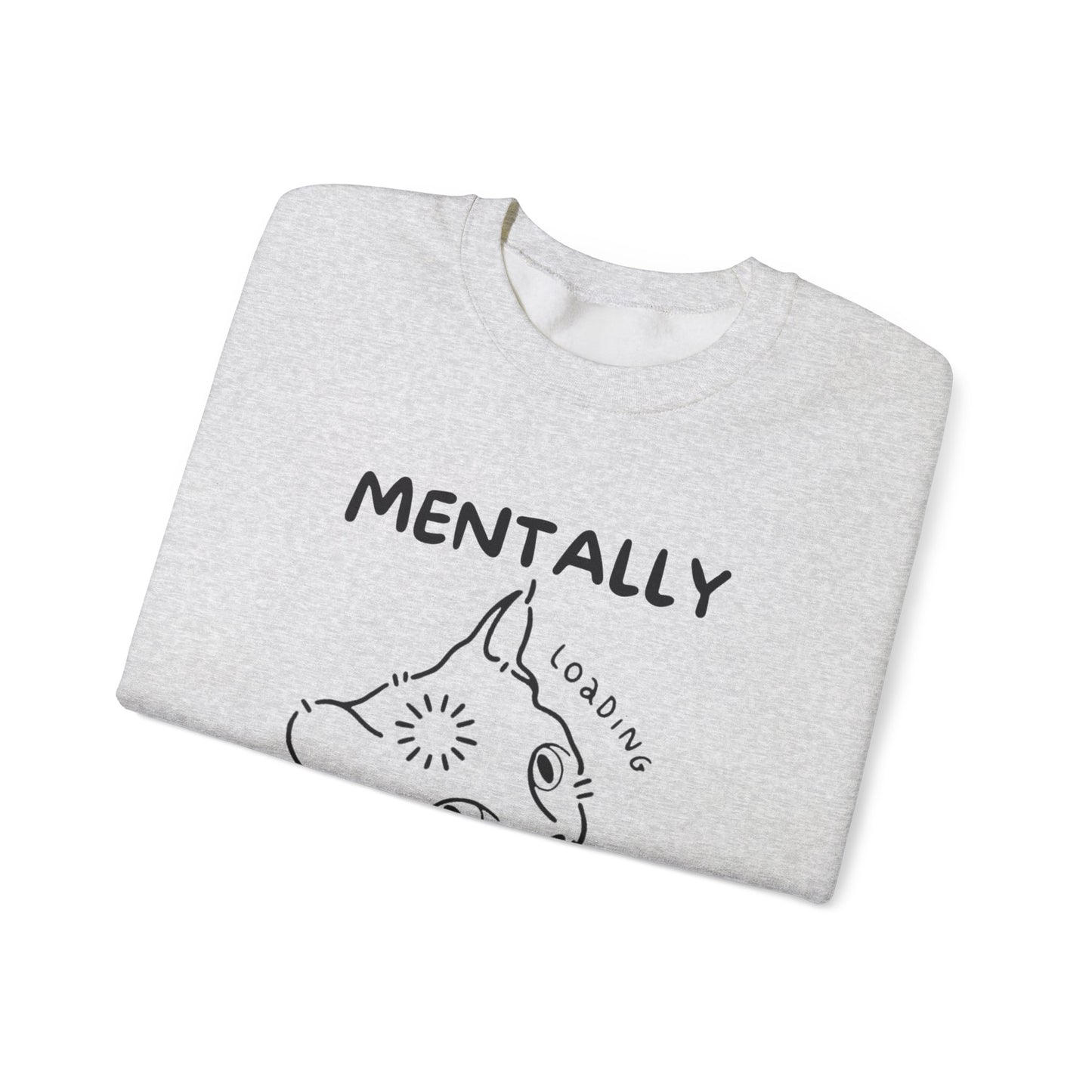 Mentally Challenged Cat Crewneck Sweatshirt - Unisex Heavy Blend™