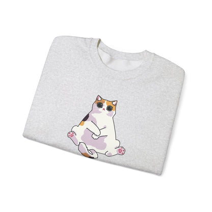 Funny Cat Sweatshirt - "Superpower: Social Anxiety" Unisex Crewneck