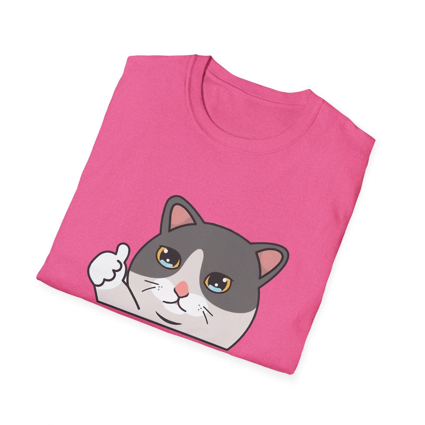 Cute Cat 'Bad Day' Unisex Softstyle T-Shirt - Perfect for Cat Lovers!