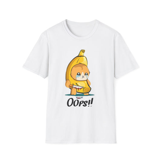 Funny OOps!! Banana Character Unisex Softstyle T-Shirt