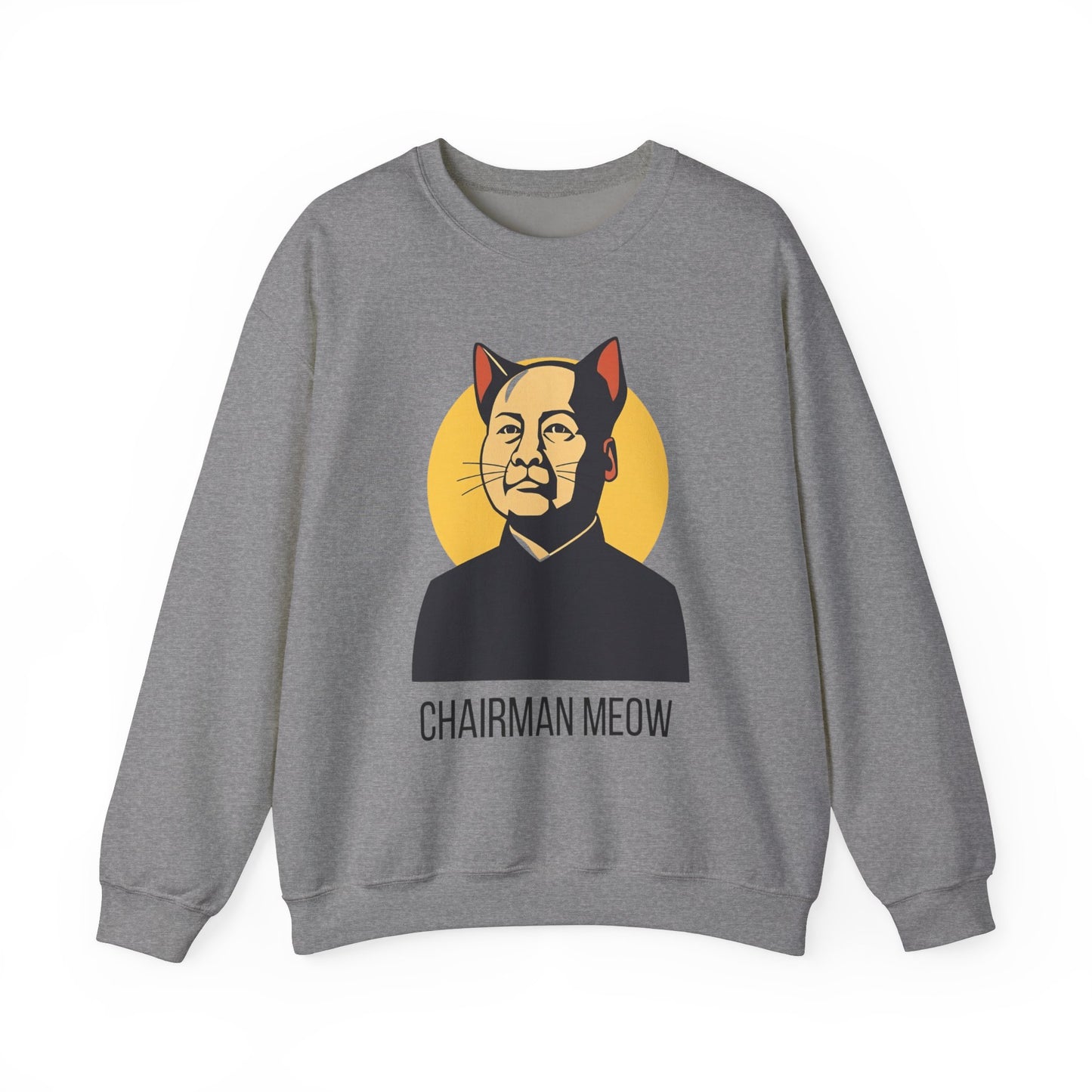 Chairman Meow Unisex Crewneck Sweatshirt - Playful Cat Design for Animal Lovers