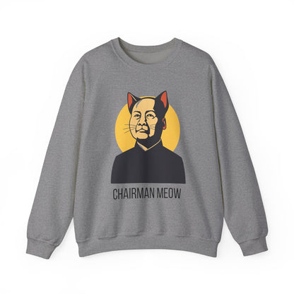 Chairman Meow Unisex Crewneck Sweatshirt - Playful Cat Design for Animal Lovers