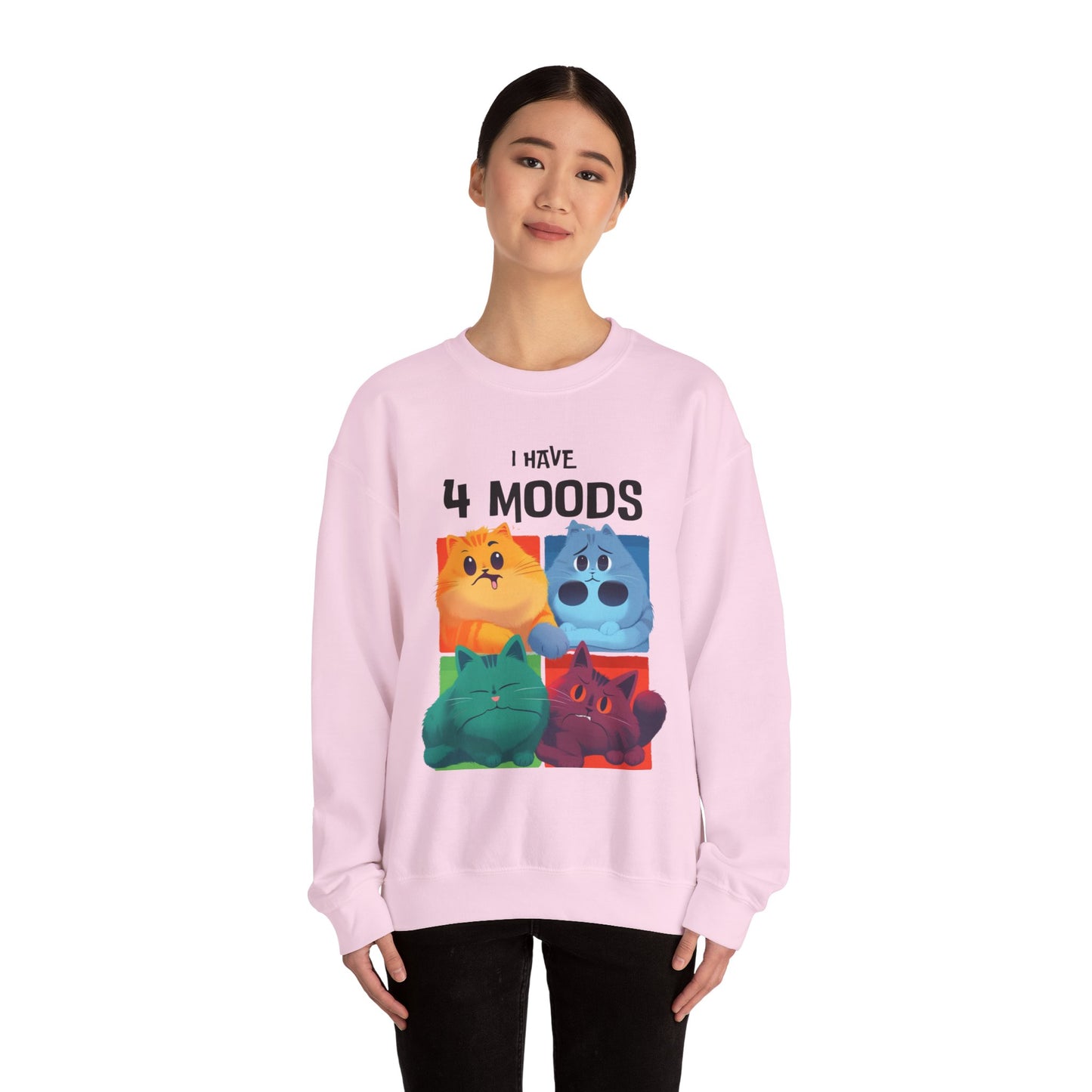 I Have 4 Moods Sweatshirt - Unisex Heavy Blend™ Crewneck - Perfect for Pet Lovers