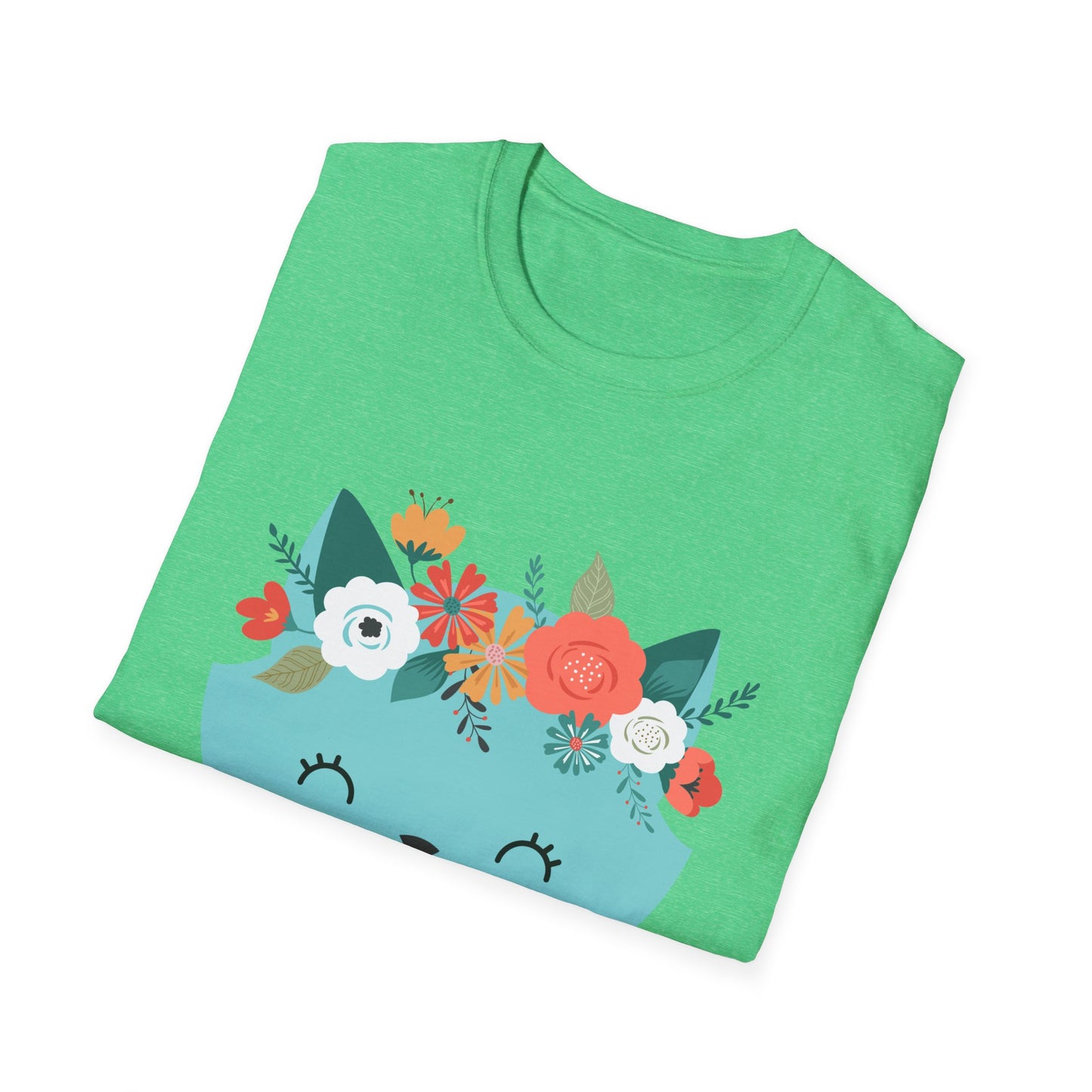 Floral Cat Graphic T-Shirt - 'Hate You All' Cute Unisex Tee