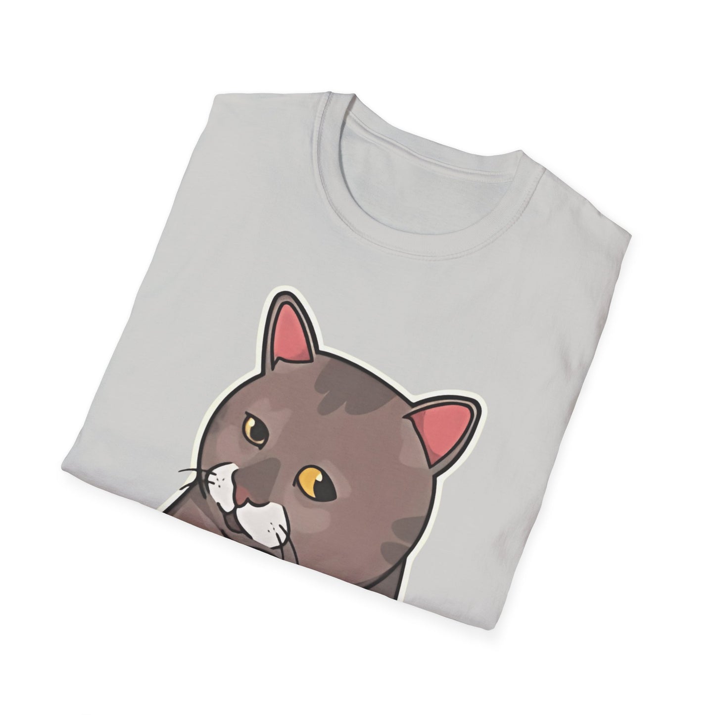 "Me When They Start Small Talk" | Funny Cat Graphic T-Shirt  | Unisex Softstyle Tee