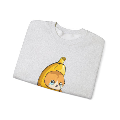 Oops!! Banana Kitty Sweatshirt - Unisex Heavy Blend™ Crewneck