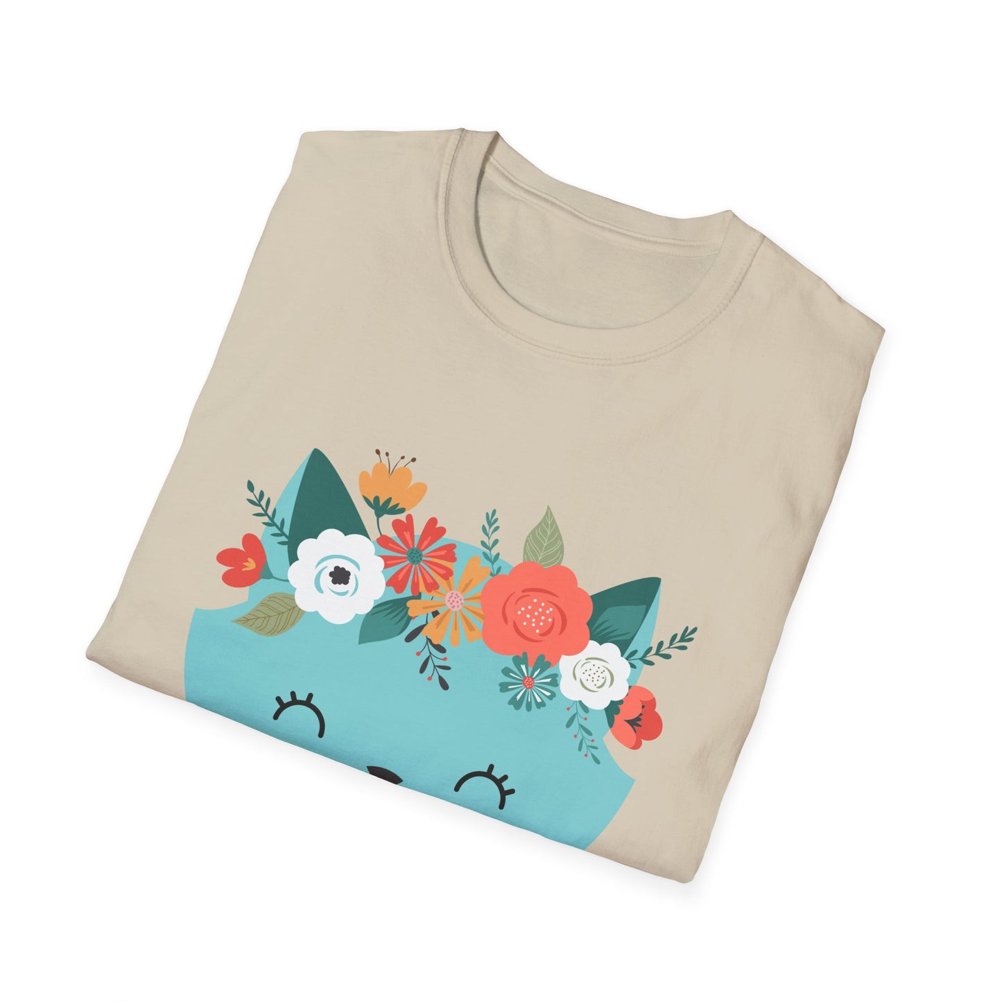 Floral Cat Graphic T-Shirt - 'Hate You All' Cute Unisex Tee