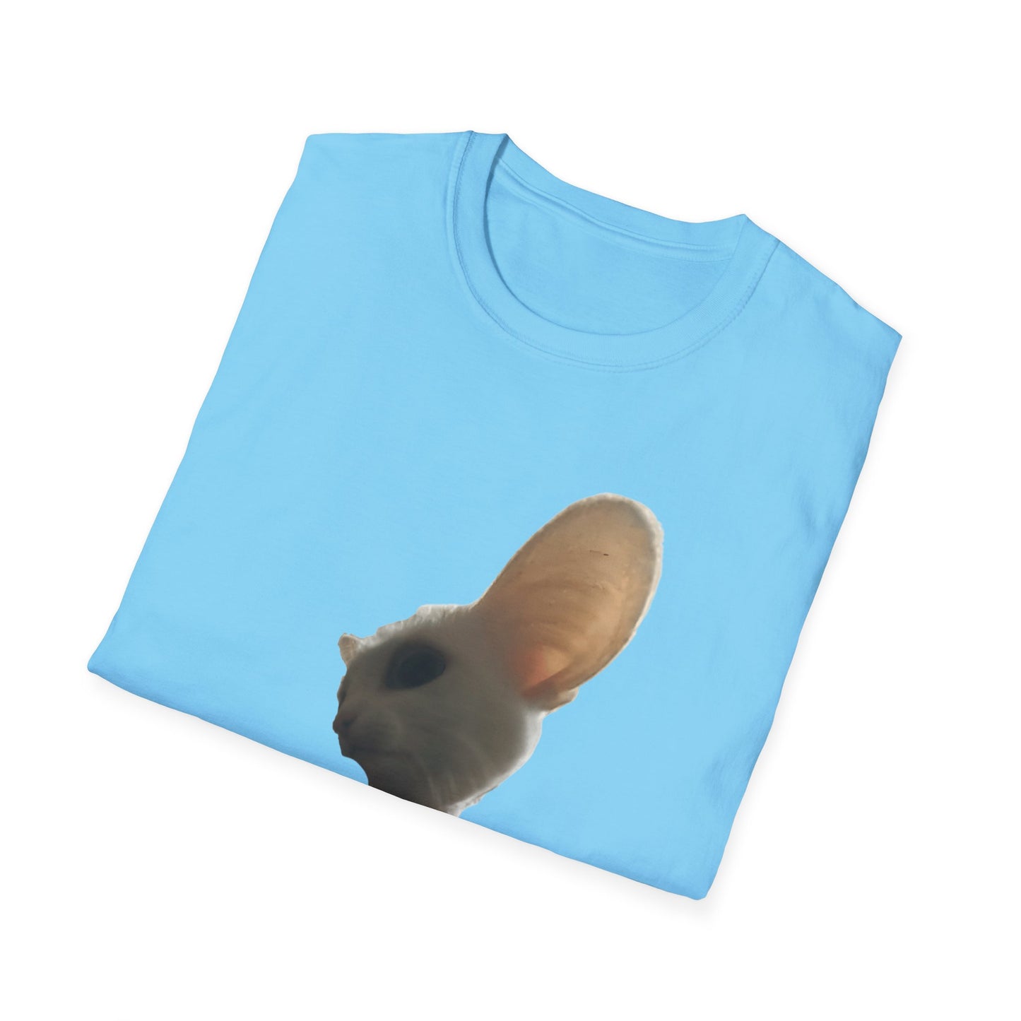 Heard you were 🏳️‍🌈- Cute Feline Graphic Unisex Softstyle T-Shirt – Perfect for Cat Lovers