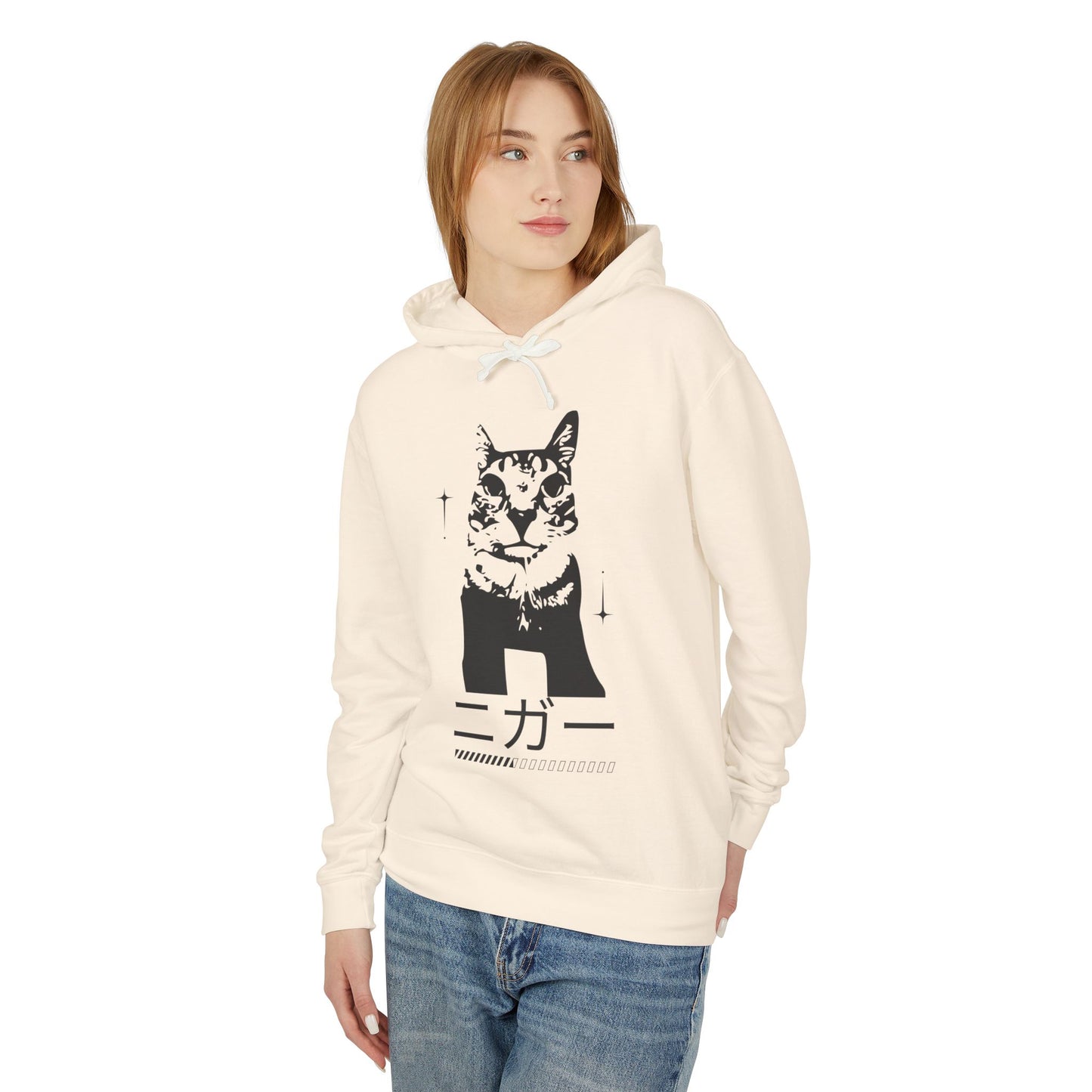 Trendy Cat Graphic Unisex Lightweight Hoodie