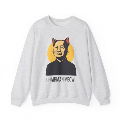 Chairman Meow Unisex Crewneck Sweatshirt - Playful Cat Design for Animal Lovers