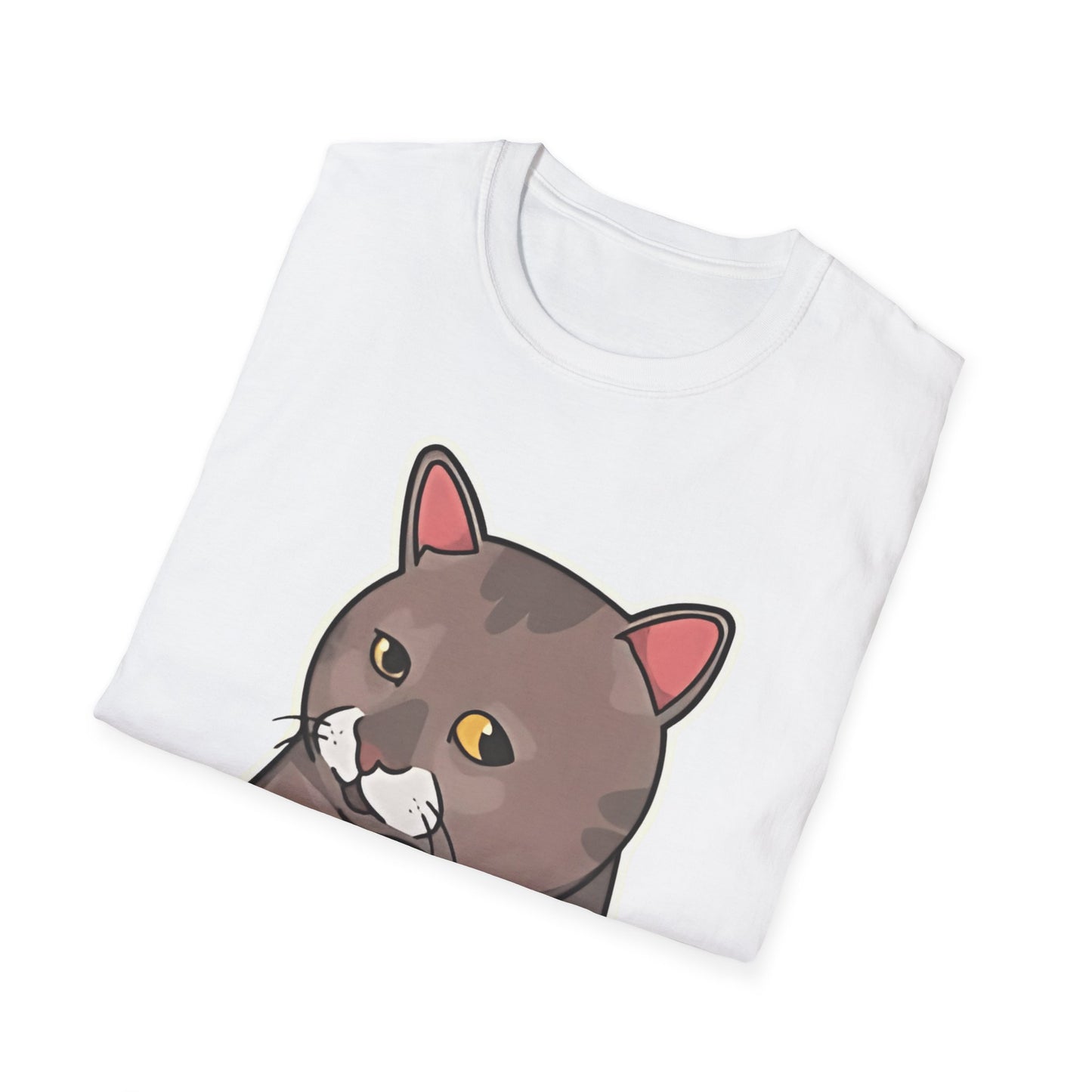"Me When They Start Small Talk" | Funny Cat Graphic T-Shirt  | Unisex Softstyle Tee