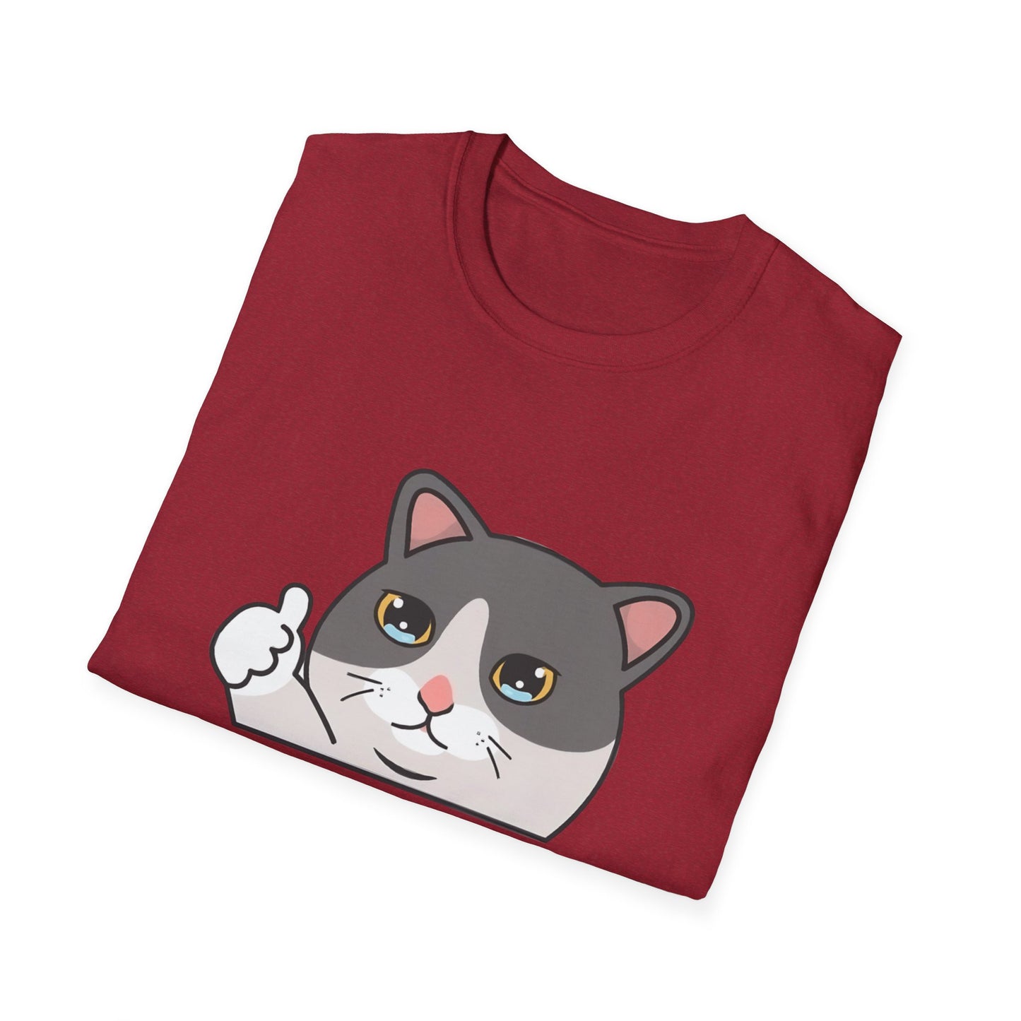Cute Cat 'Bad Day' Unisex Softstyle T-Shirt - Perfect for Cat Lovers!