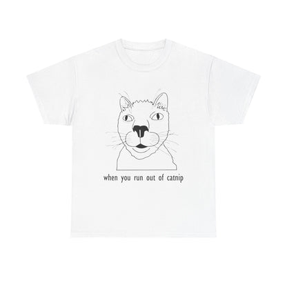 Funny Cat Quote Unisex Heavy Cotton Tee - Perfect Gift for Cat Lovers