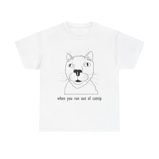 Funny Cat Quote Unisex Heavy Cotton Tee - Perfect Gift for Cat Lovers