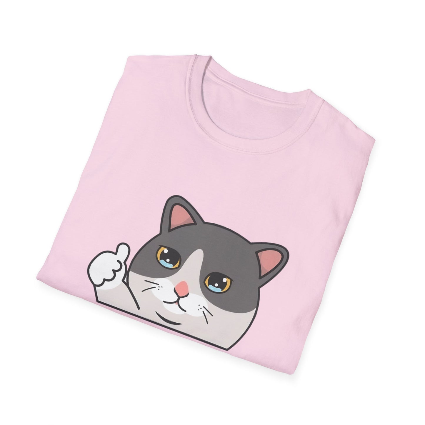 Cute Cat 'Bad Day' Unisex Softstyle T-Shirt - Perfect for Cat Lovers!