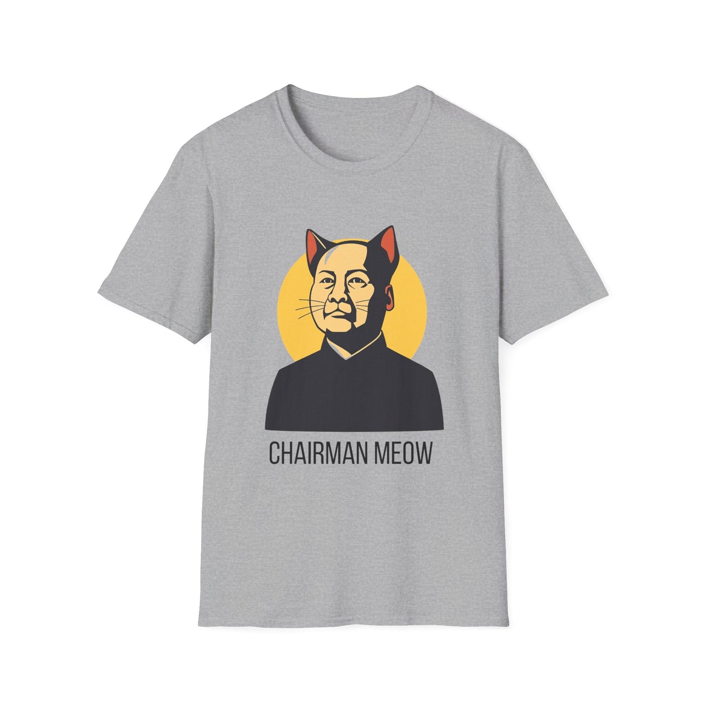 Chairman Meow Unisex Softstyle T-Shirt - Fun Cat Humor Tee for Cat Lovers