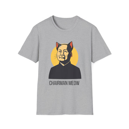Chairman Meow Unisex Softstyle T-Shirt - Fun Cat Humor Tee for Cat Lovers