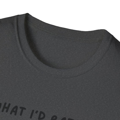 Cute Cat Sleepy Vibes Unisex Softstyle T-Shirt - "What I'd Rather Be Doing"