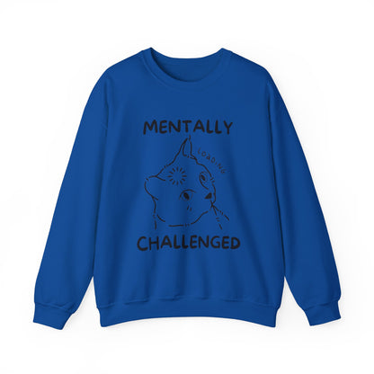 Mentally Challenged Cat Crewneck Sweatshirt - Unisex Heavy Blend™