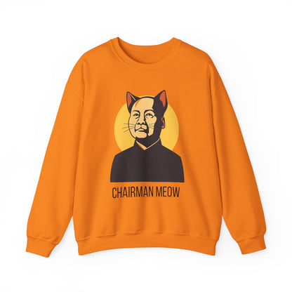 Chairman Meow Unisex Crewneck Sweatshirt - Playful Cat Design for Animal Lovers