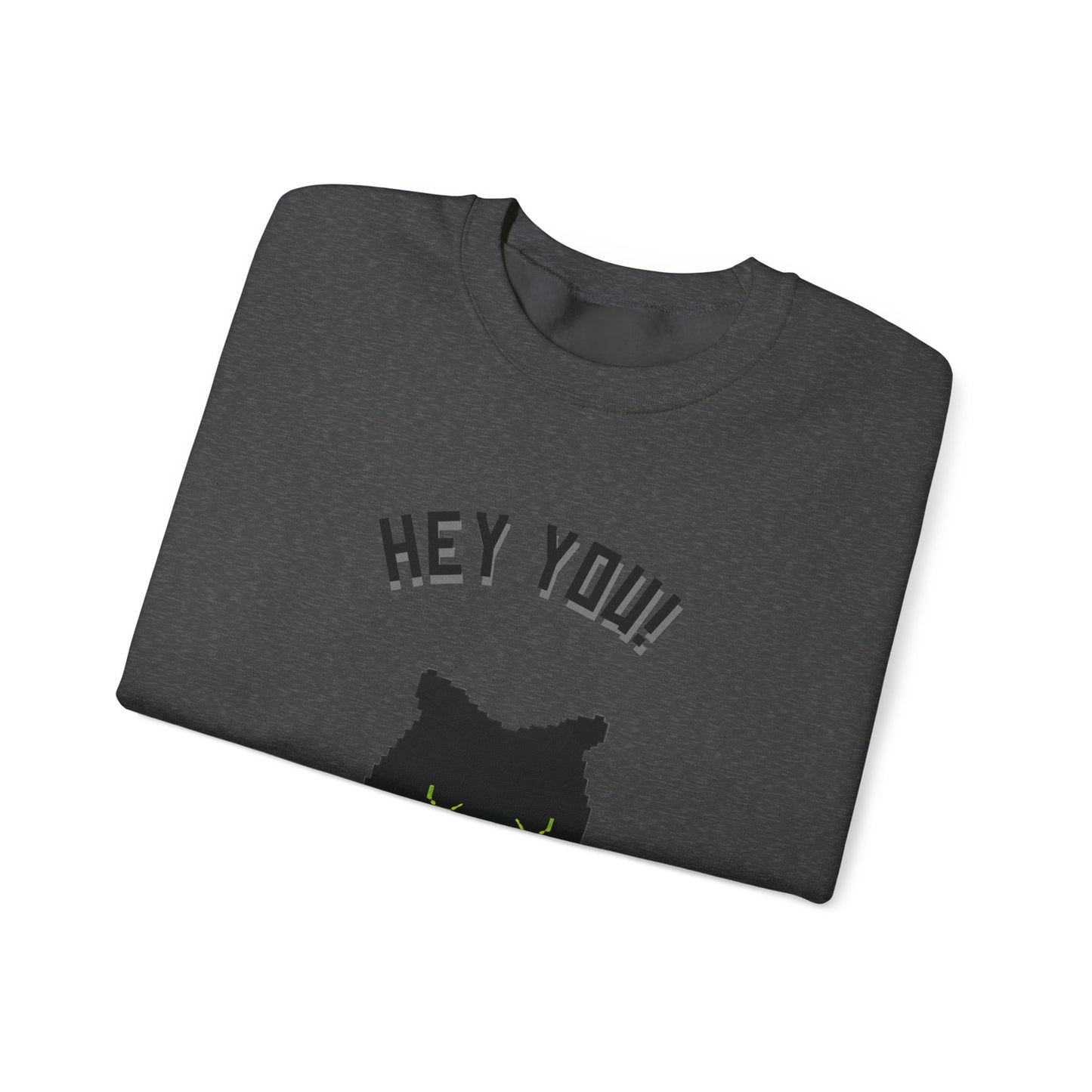 Funny Cat Crewneck Sweatshirt - 'Hey You! I Know What You Did'