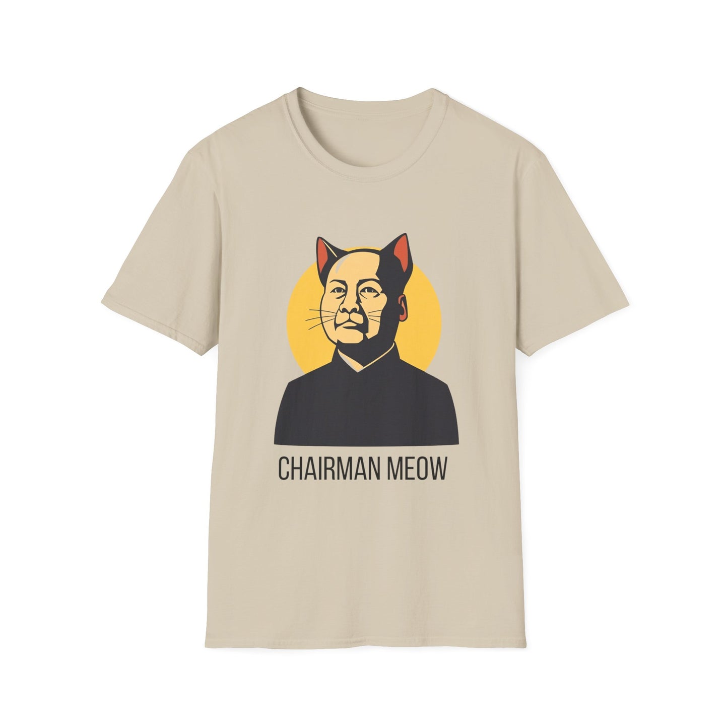 Chairman Meow Unisex Softstyle T-Shirt - Fun Cat Humor Tee for Cat Lovers