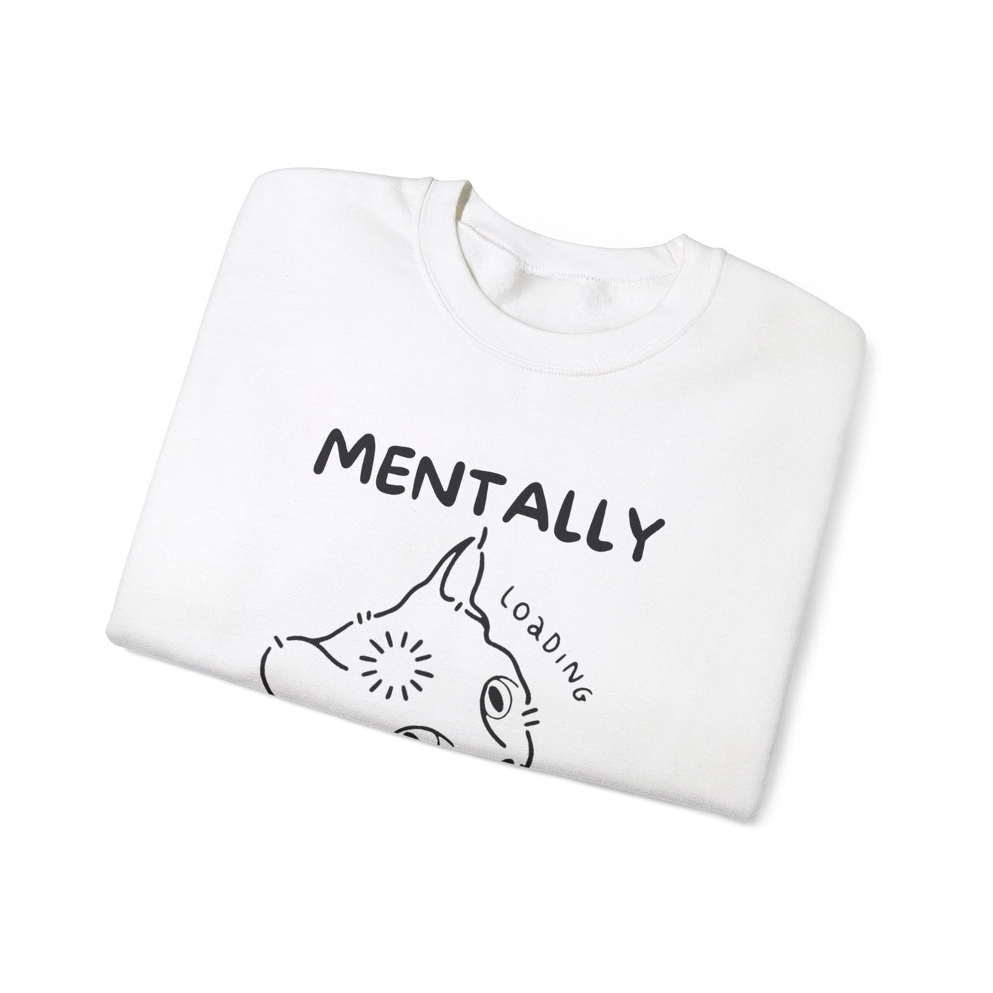 Mentally Challenged Cat Crewneck Sweatshirt - Unisex Heavy Blend™