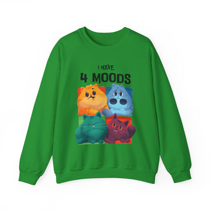 I Have 4 Moods Sweatshirt - Unisex Heavy Blend™ Crewneck - Perfect for Pet Lovers