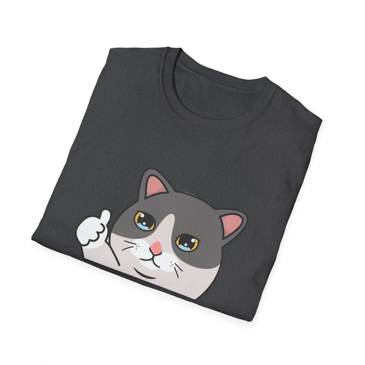 Cute Cat 'Bad Day' Unisex Softstyle T-Shirt - Perfect for Cat Lovers!