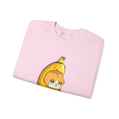 Oops!! Banana Kitty Sweatshirt - Unisex Heavy Blend™ Crewneck