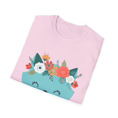 Floral Cat Graphic T-Shirt - 'Hate You All' Cute Unisex Tee