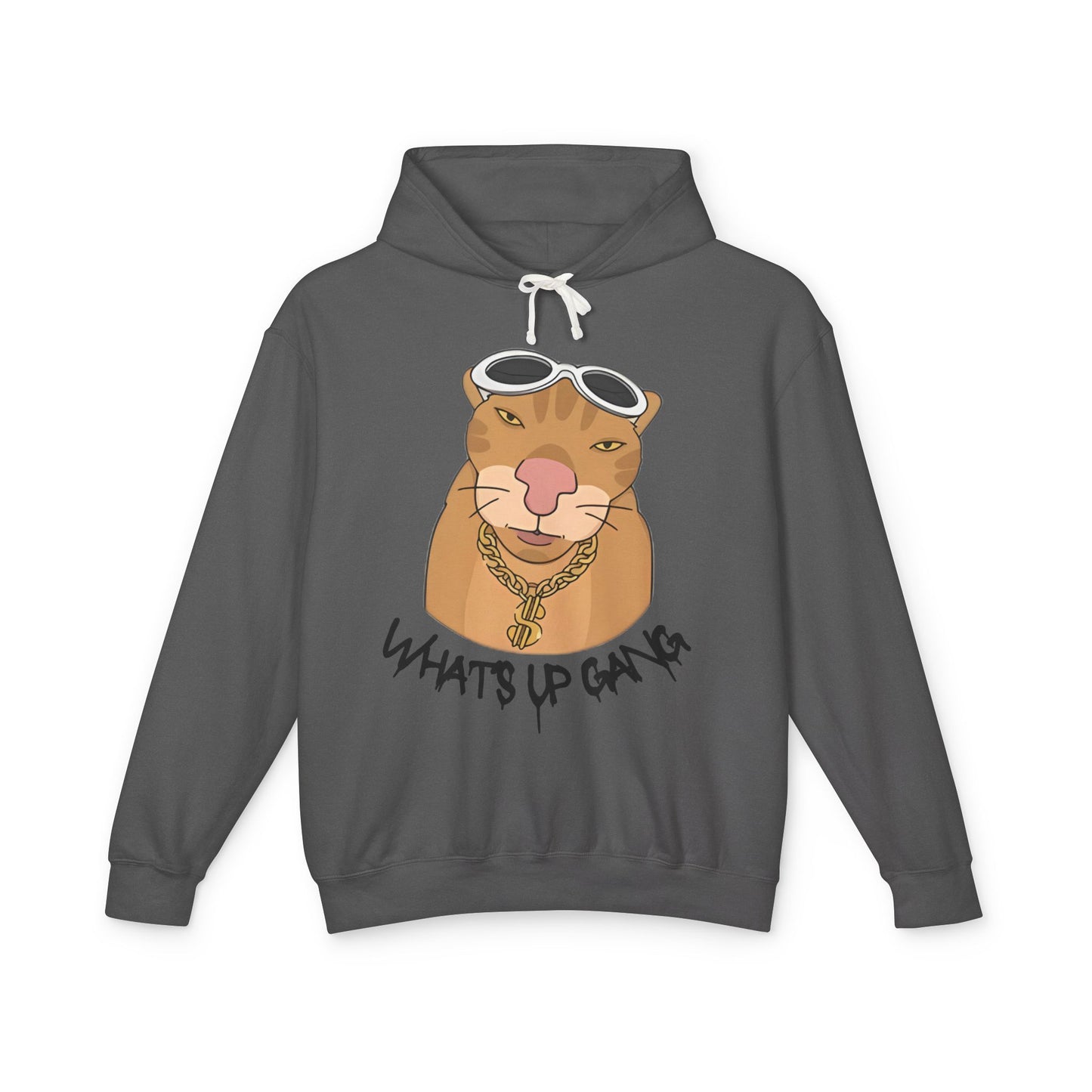 Cool Cat Unisex Lightweight Hooded Sweatshirt - Stylish & Fun Design