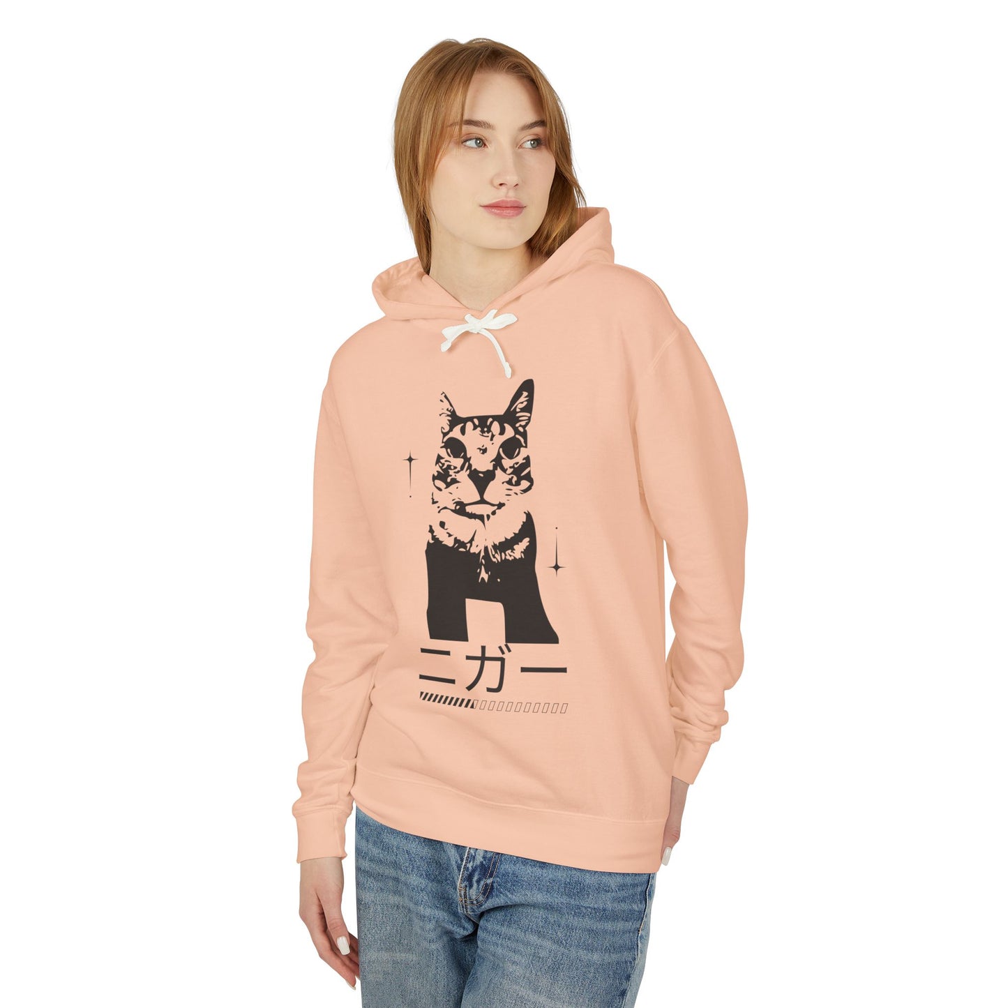 Trendy Cat Graphic Unisex Lightweight Hoodie