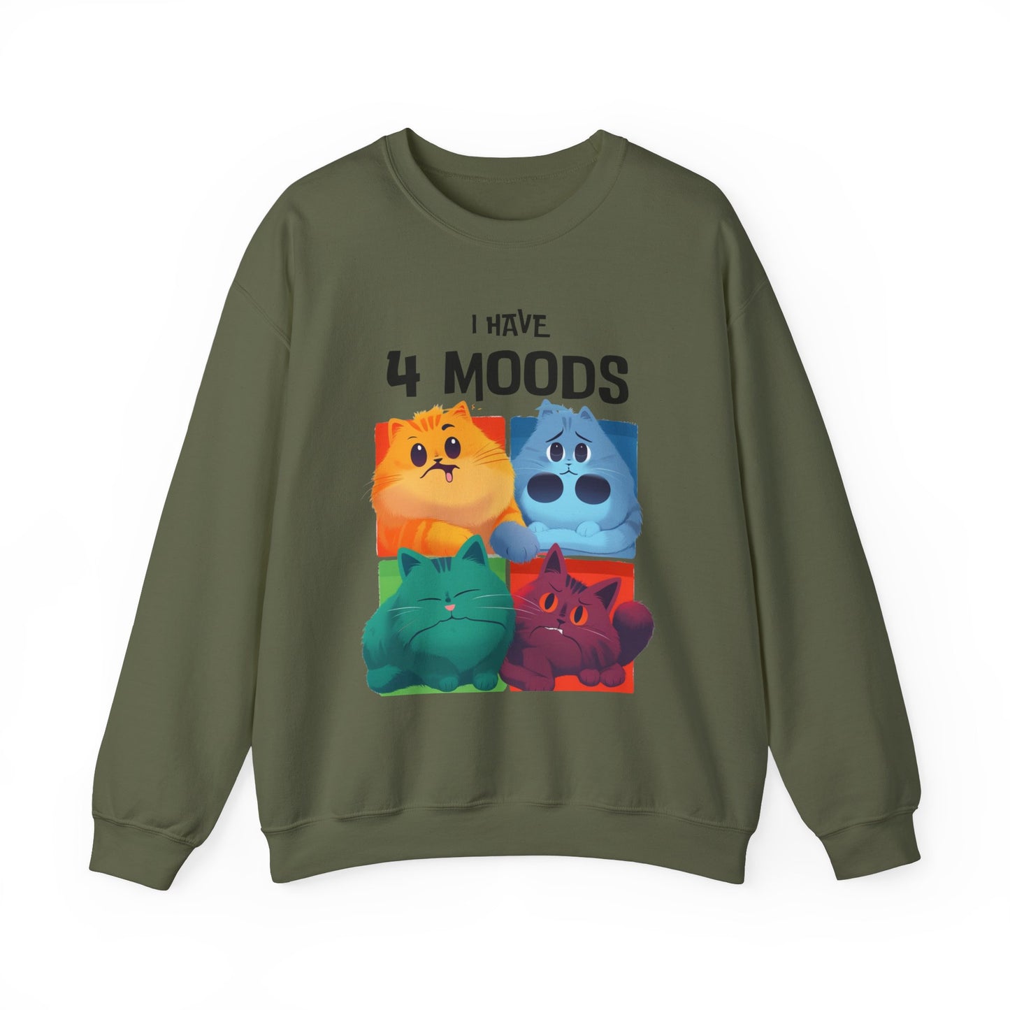 I Have 4 Moods Sweatshirt - Unisex Heavy Blend™ Crewneck - Perfect for Pet Lovers