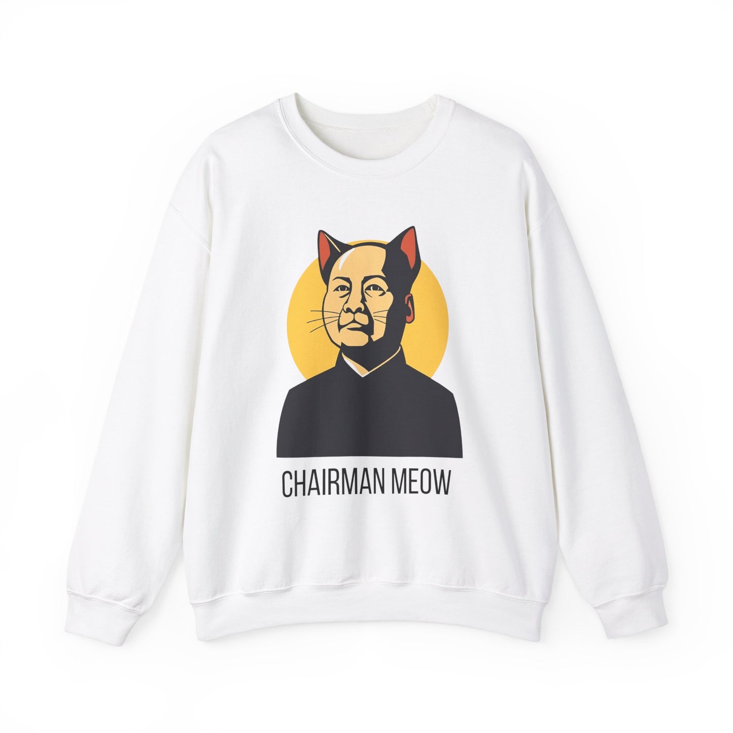 Chairman Meow Unisex Crewneck Sweatshirt - Playful Cat Design for Animal Lovers