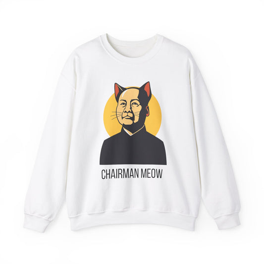 Chairman Meow Unisex Crewneck Sweatshirt - Playful Cat Design for Animal Lovers