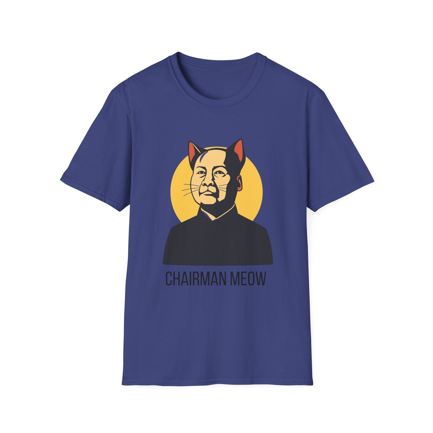 Chairman Meow Unisex Softstyle T-Shirt - Fun Cat Humor Tee for Cat Lovers