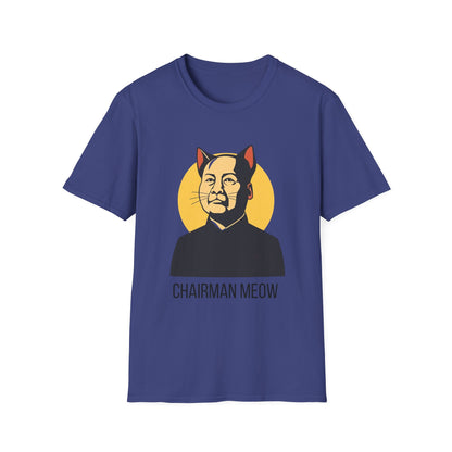 Chairman Meow Unisex Softstyle T-Shirt - Fun Cat Humor Tee for Cat Lovers