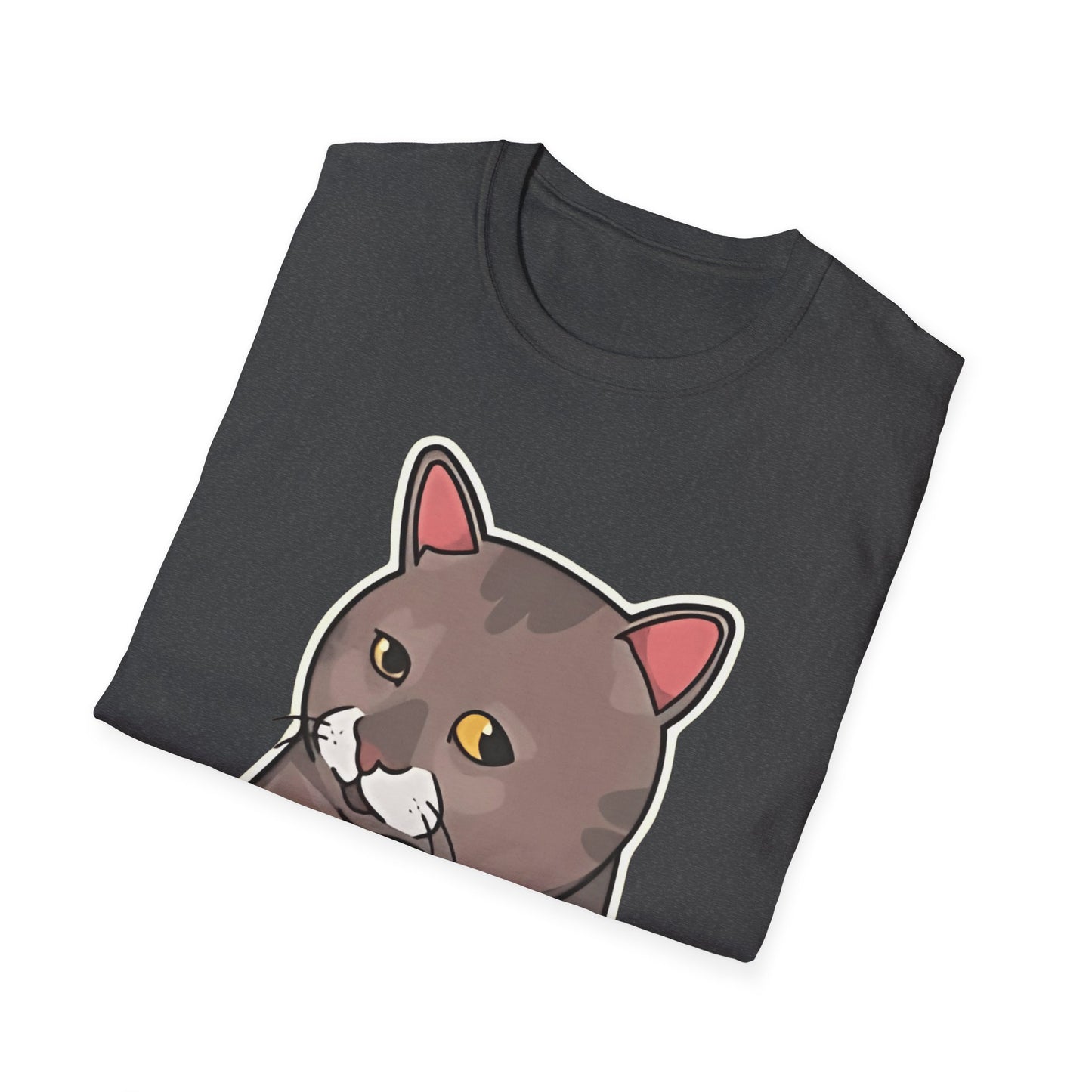 "Me When They Start Small Talk" | Funny Cat Graphic T-Shirt  | Unisex Softstyle Tee