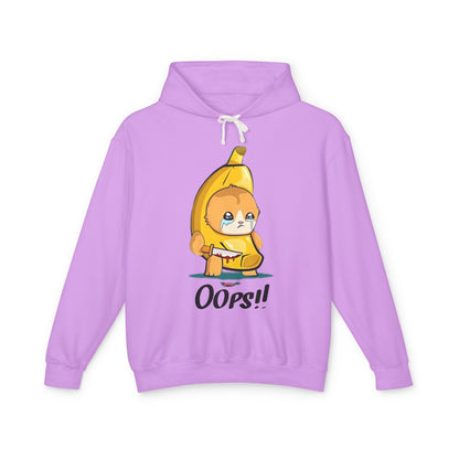 Funny Banana Oops!! Unisex Lightweight Hooded Sweatshirt