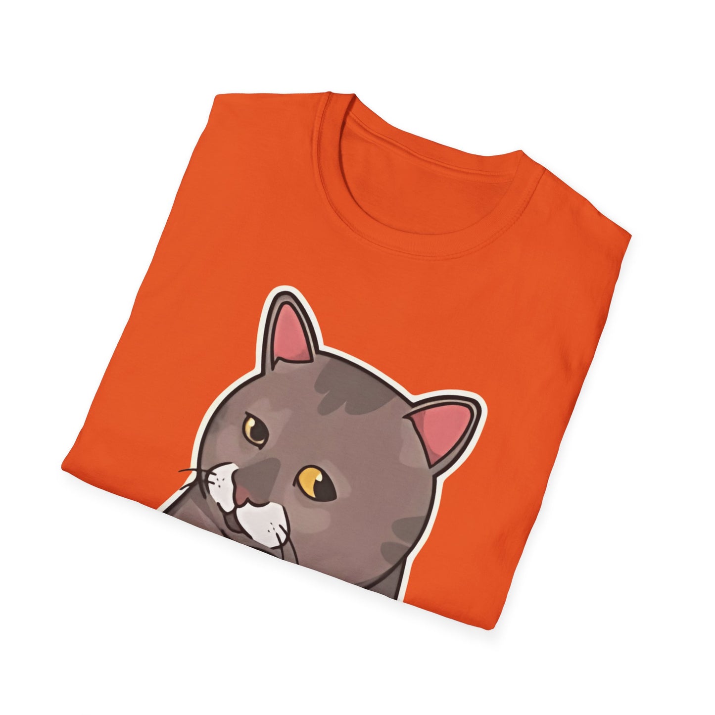 "Me When They Start Small Talk" | Funny Cat Graphic T-Shirt  | Unisex Softstyle Tee