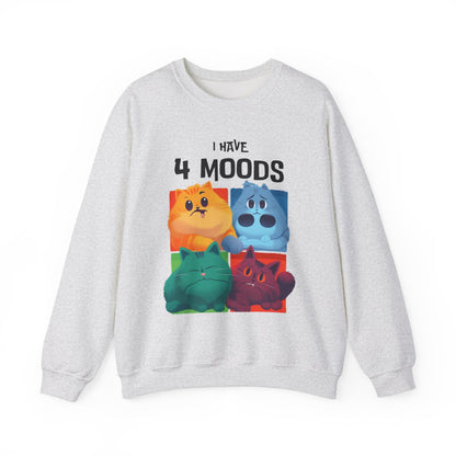 I Have 4 Moods Sweatshirt - Unisex Heavy Blend™ Crewneck - Perfect for Pet Lovers