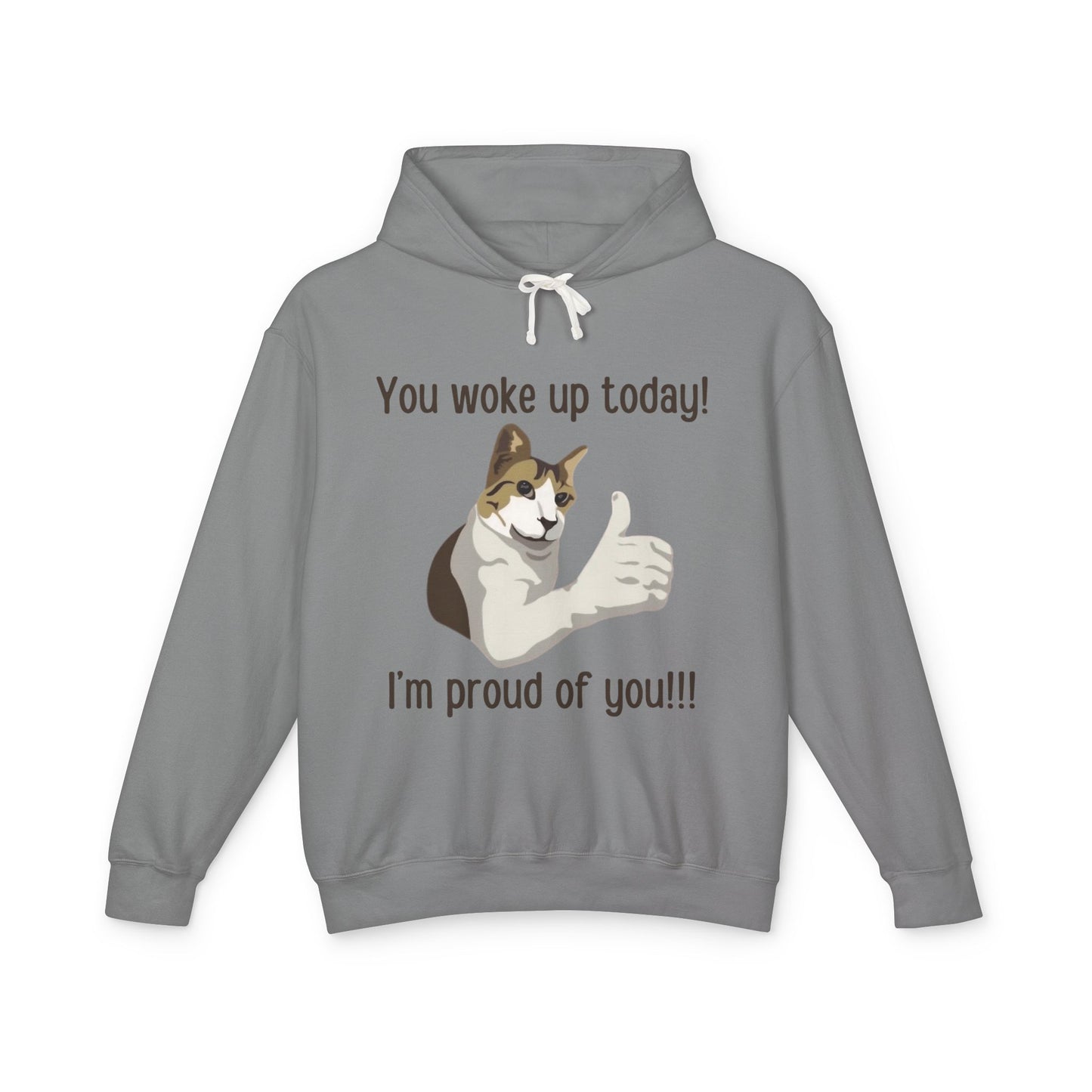 Proud of you Kitty Unisex Lightweight Hooded Sweatshirt