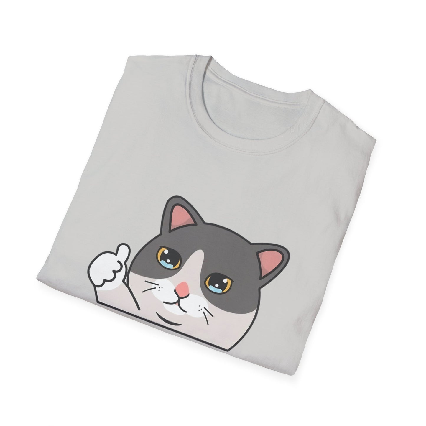 Cute Cat 'Bad Day' Unisex Softstyle T-Shirt - Perfect for Cat Lovers!