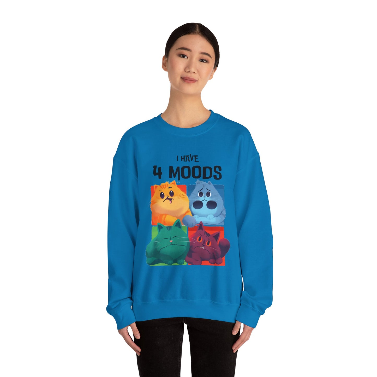 I Have 4 Moods Sweatshirt - Unisex Heavy Blend™ Crewneck - Perfect for Pet Lovers