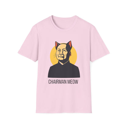 Chairman Meow Unisex Softstyle T-Shirt - Fun Cat Humor Tee for Cat Lovers