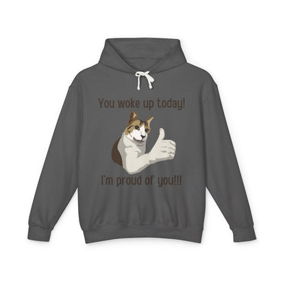 Proud of you Kitty Unisex Lightweight Hooded Sweatshirt