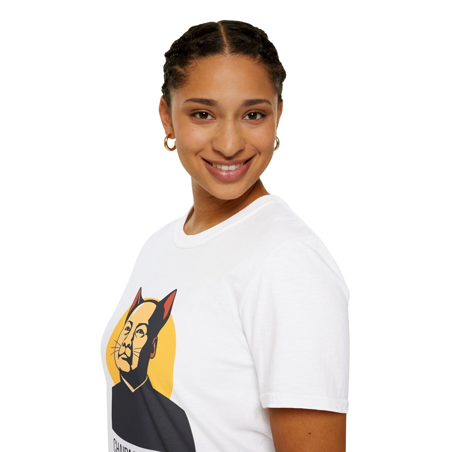 Chairman Meow Unisex Softstyle T-Shirt - Fun Cat Humor Tee for Cat Lovers