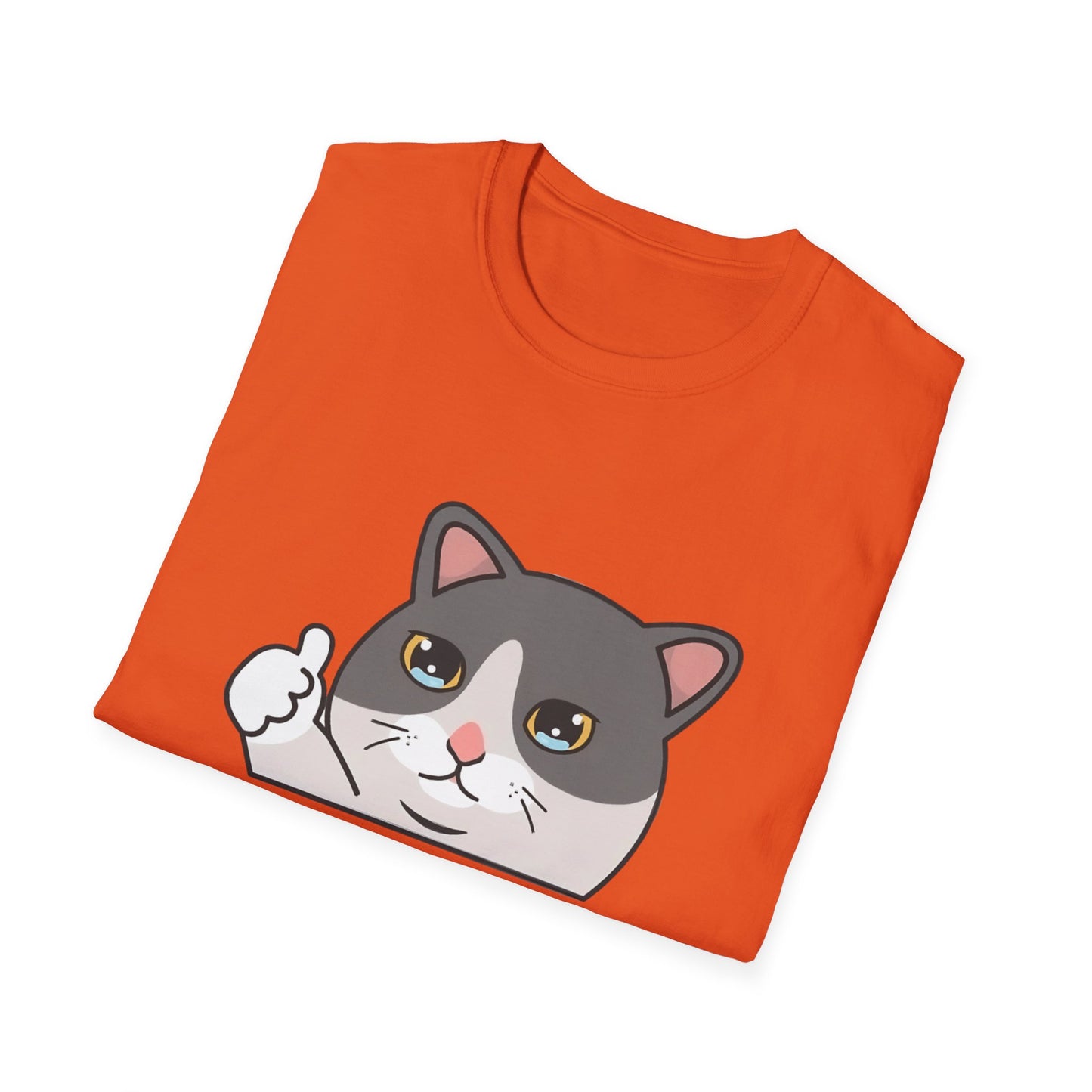 Cute Cat 'Bad Day' Unisex Softstyle T-Shirt - Perfect for Cat Lovers!